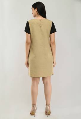 Multicolor plain crepe short-dresses 2