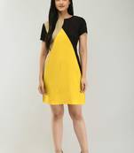 Multicolor plain crepe short-dresses