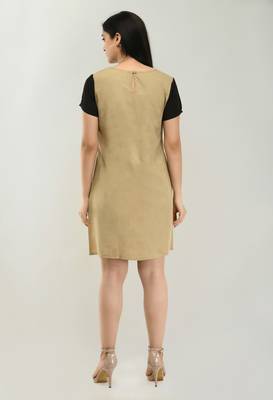 Multicolor plain crepe short-dresses 2