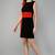 Red printed crepe short-dresses