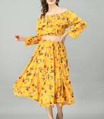 Multicolor printed crepe short-dresses