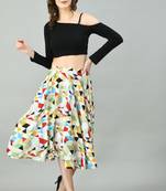 Multicolor printed crepe short-dresses