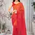 Multicolor embroidered chiffon saree with blouse