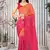 Multicolor embroidered chiffon saree with blouse