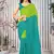 Multicolor embroidered chiffon saree with blouse