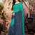 Multicolor embroidered chiffon saree with blouse