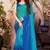 Multicolor embroidered chiffon saree with blouse