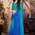 Multicolor embroidered chiffon saree with blouse