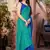 Multicolor embroidered chiffon saree with blouse