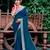 Blue Jacquard Lace Georgette Soft saree