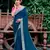 Blue Jacquard Lace Georgette Soft saree
