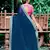 Blue Jacquard Lace Georgette Soft saree