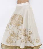 White printed polyester skirts