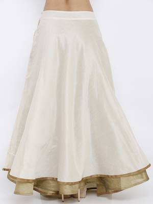 White printed polyester skirts 2