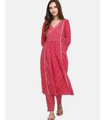 Traditional Bandhani Printed Kurta Set with Gota