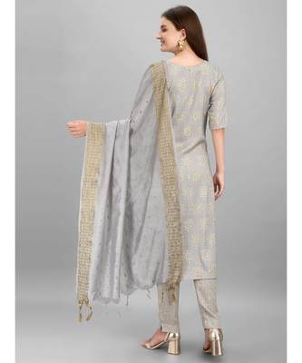 Grey Kurta Set with Narrow Pant 3