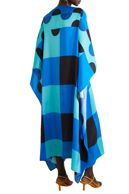 JSDC Lounge Wear Boat Neck Printed Softy Silk Kaftan Top 4