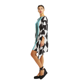JSDC Women's Short Printed Softy Silk Kaftan Top 2
