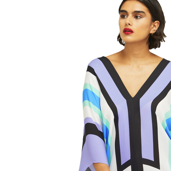 JSDC Women's Short Printed Softy Silk Kaftan Top 4