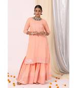 Meera Plum Kurta Sharara Set