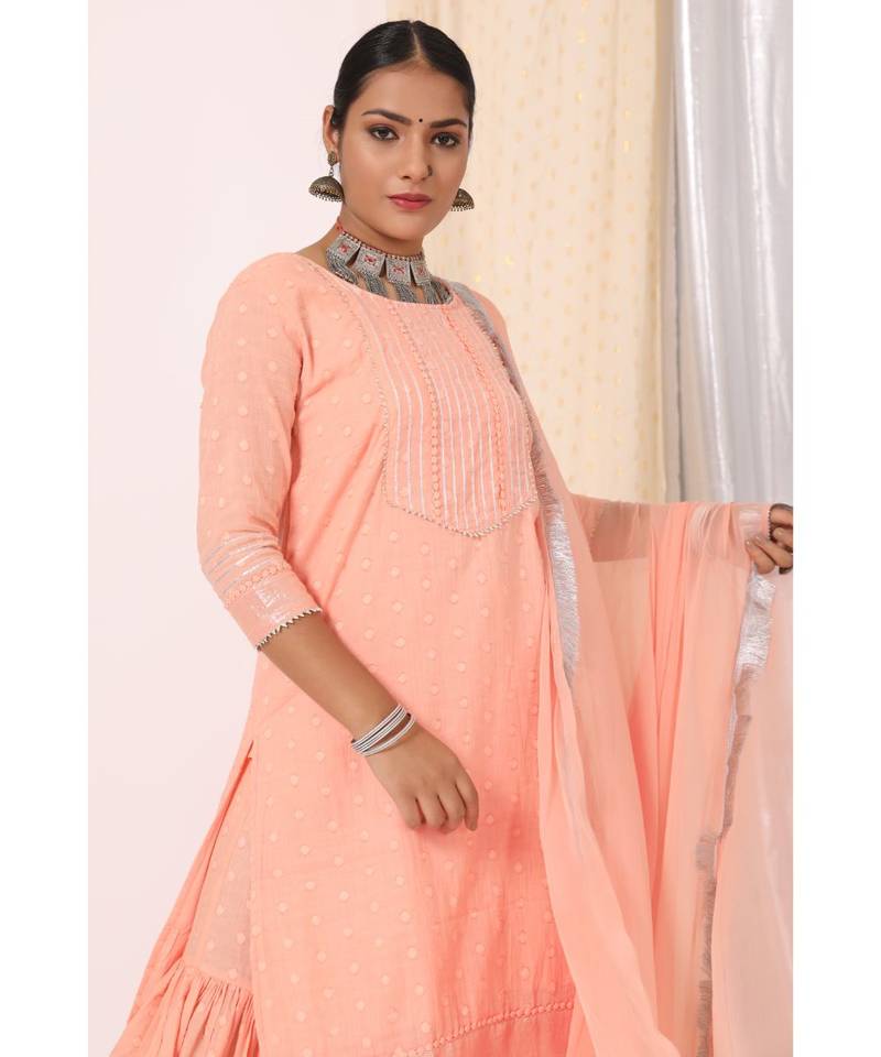 Meera Plum Kurta Sharara Set