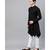 Black Solid Asymmetrical Kurta