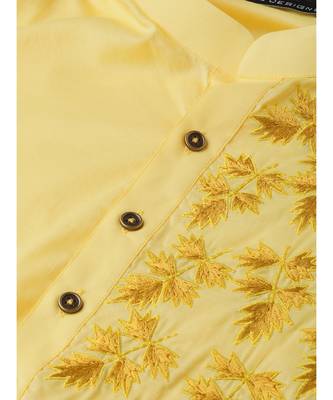 Yellow Embroidered Straight Kurta 2