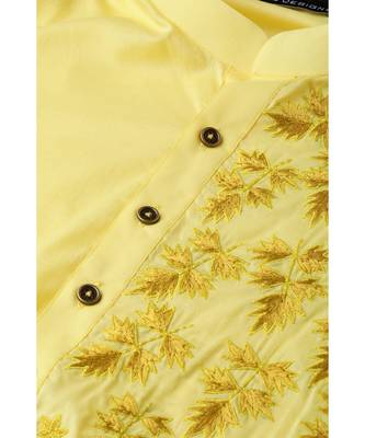 Yellow Embroidered Straight Kurta 7