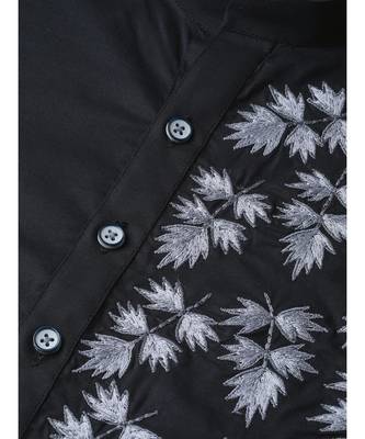 Black Embroidered Straight Kurta 2