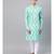 Turquoise Blue Printed Straight Kurta