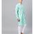 Turquoise Blue Printed Straight Kurta