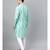 Turquoise Blue Printed Straight Kurta