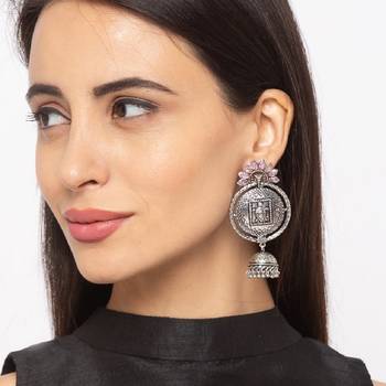  Brass Metal Is Intentionally Silver earrings 3