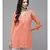 Ada Women Hand Embroidered Peach Kota Lucknow Chikankari Short Kurti With Slip - A911177