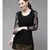 Ada Hand Embroidered Black Georgette Lucknow Chikan Kurti With slip