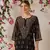 Women Hand Embroidered Black Georgette Lucknowi Chikankari Kurti With Slip