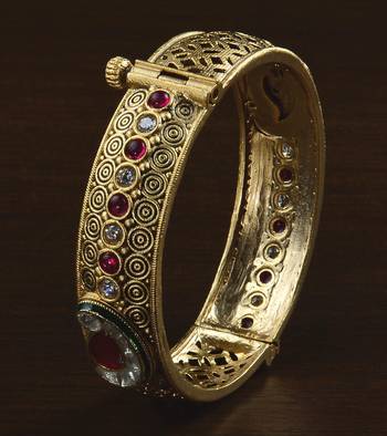 Ruby and Kundan Embellished Copper Made High Quality Bracelet BD581 1