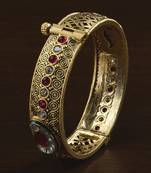 Ruby and Kundan Embellished Copper Made High Quality Bracelet BD581