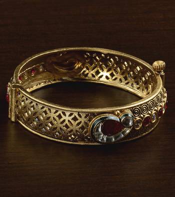 Ruby and Kundan Embellished Copper Made High Quality Bracelet BD581 2