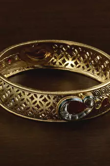 Ruby and Kundan Embellished Copper Made High Quality Bracelet BD581