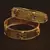 Matte Finished Ruby and Emerald Embellished Designer Bangles BD582