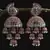 Rose Gold Plated CZ and MINT Stone Embellished Multiple Dangler Jhumki 216ED614