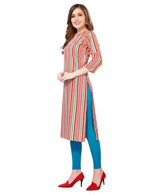Multicolor printed crepe kurtas-and-kurtis 2