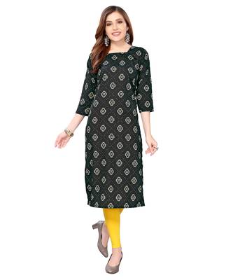 Black printed crepe kurtas-and-kurtis 1