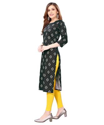 Black printed crepe kurtas-and-kurtis 2
