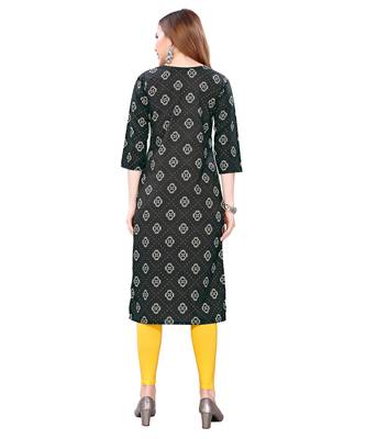 Black printed crepe kurtas-and-kurtis 4