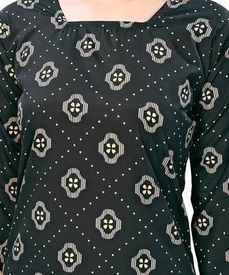 Black printed crepe kurtas-and-kurtis 5