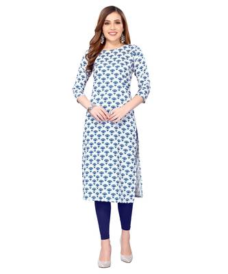 White printed crepe kurtas-and-kurtis 1