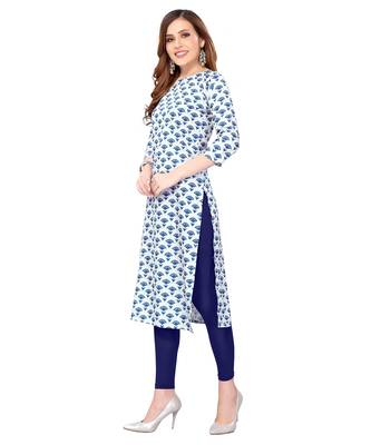 White printed crepe kurtas-and-kurtis 2