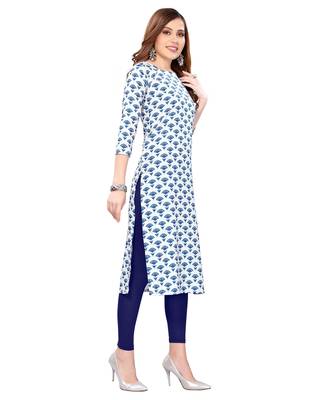 White printed crepe kurtas-and-kurtis 3